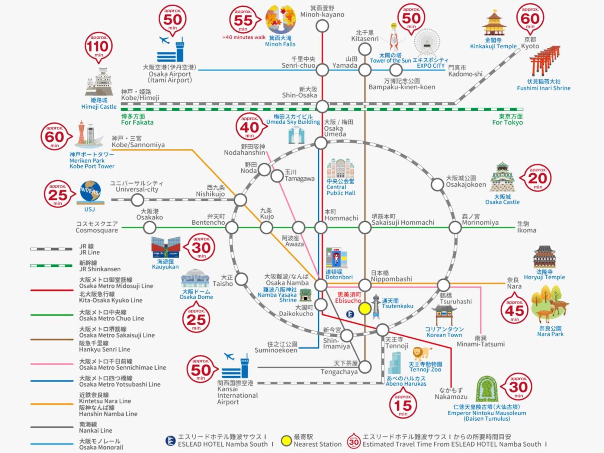 Eslead Hotel Namba South Ⅰ Осака Экстерьер фото